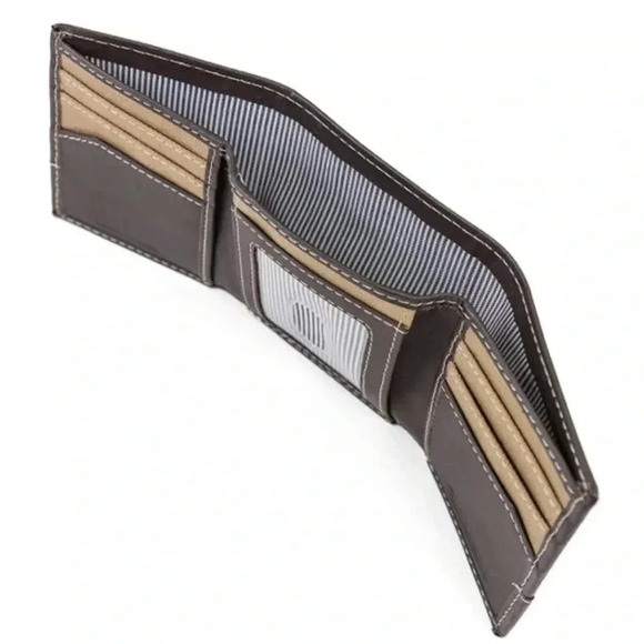 Timberland Men's Baseline Canvas and Genuine Leather Trifold Wallet - New w/Box - Picture 3 of 6